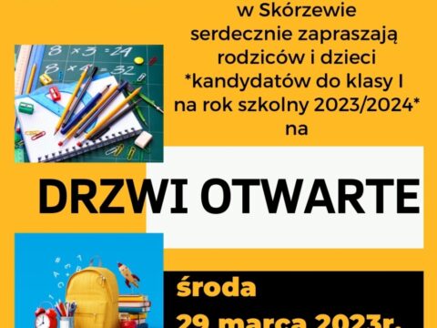 Zapraszamy na DRZWI OTWARTE 29 marca 2023r.