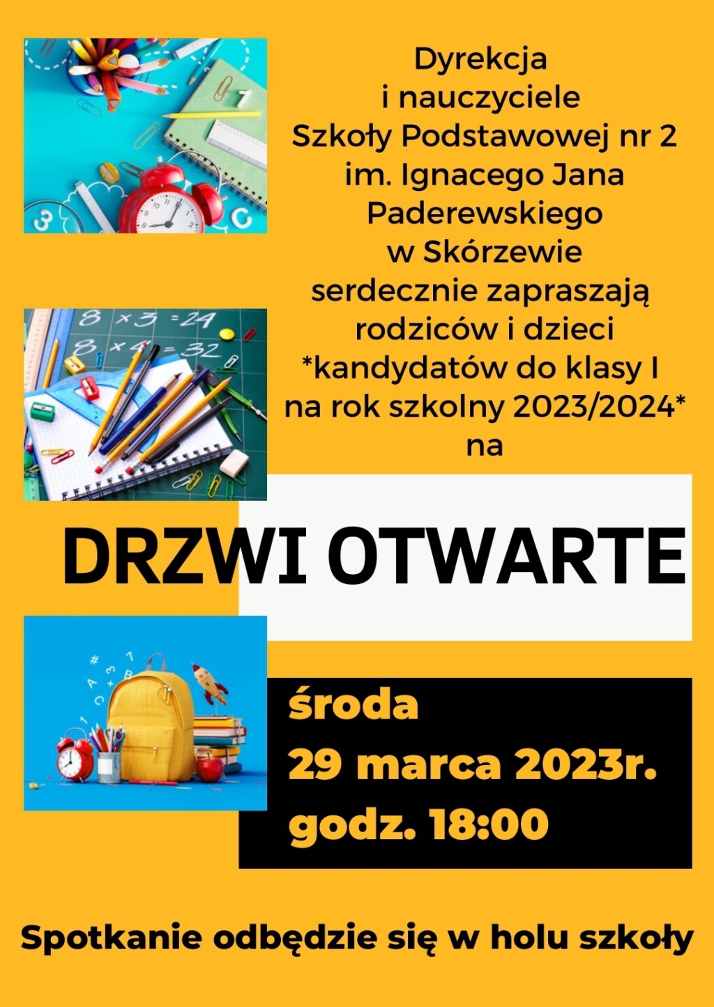 Zapraszamy na DRZWI OTWARTE 29 marca 2023r.